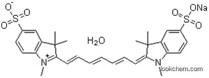 Molecular Structure of 135408-43-4 (3H-INDOLIUM, 2-[7-(1,3-DIHYDRO-1,3,3-TRIMETHYL-5-SULFO-2H-INDOL-2-YLIDENE)-1,3,5-HEPTATRIENYL]-1,3,3-TRIMETHYL-5-SULFO-, INNER SALT, SODIUM SALT, MONOHYDRATE)